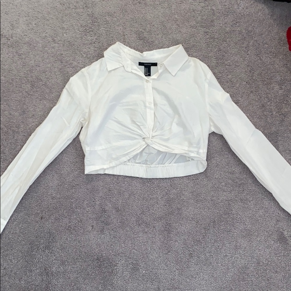 Cropped button down